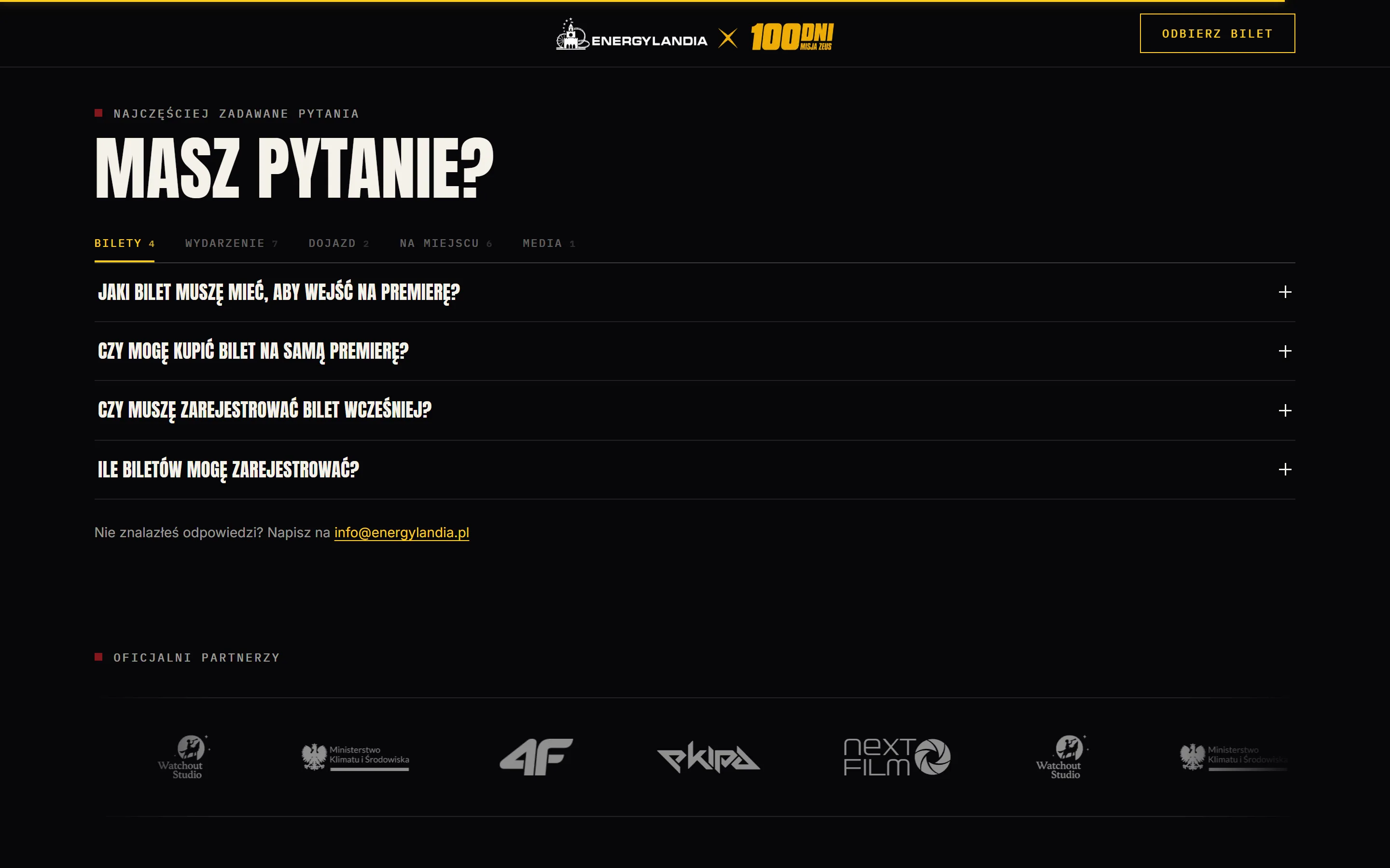 Pytania w kategoriach